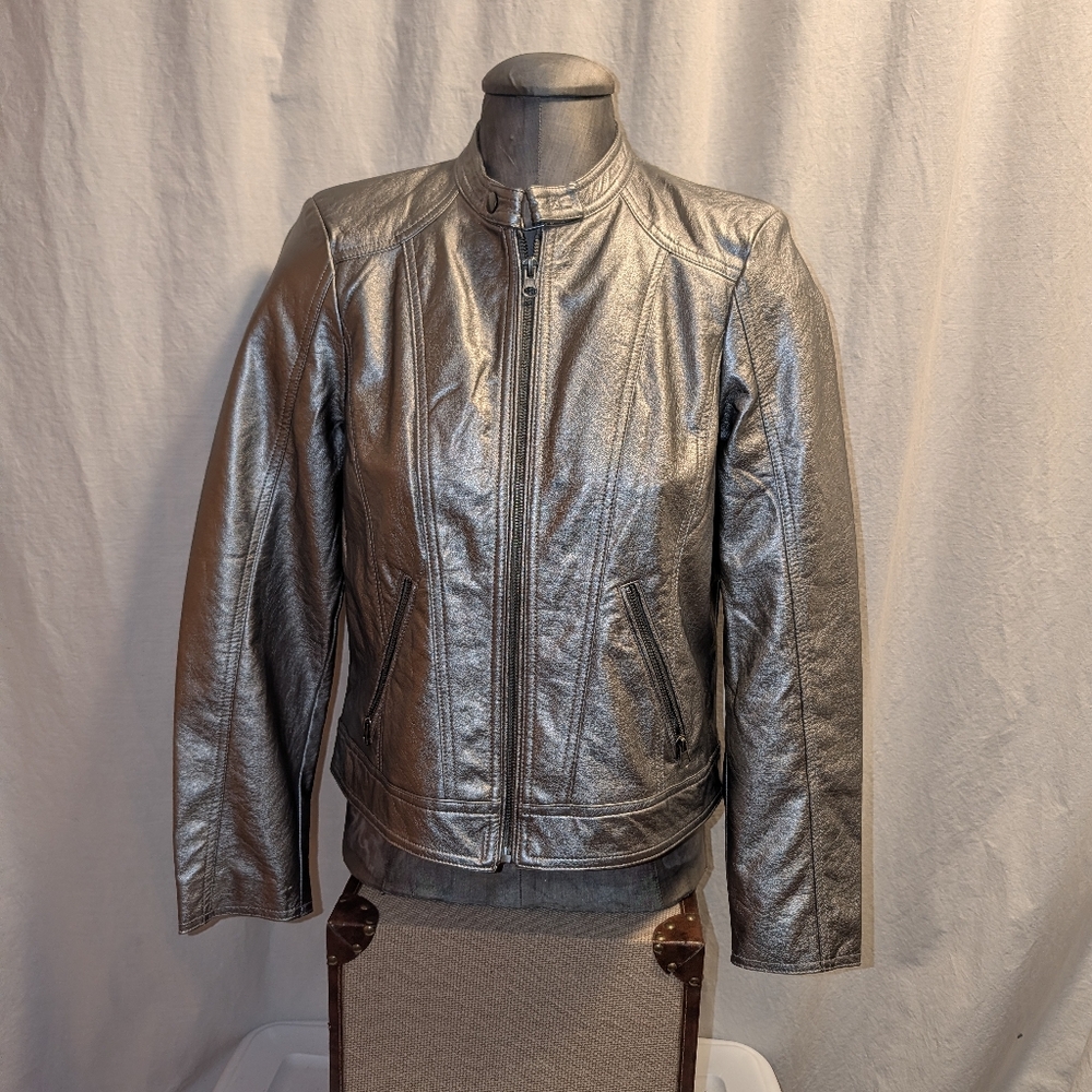Simply Vera Vera Wang Faux Leather Motorcycle Jacket S New With Tags MSRP $69.99
